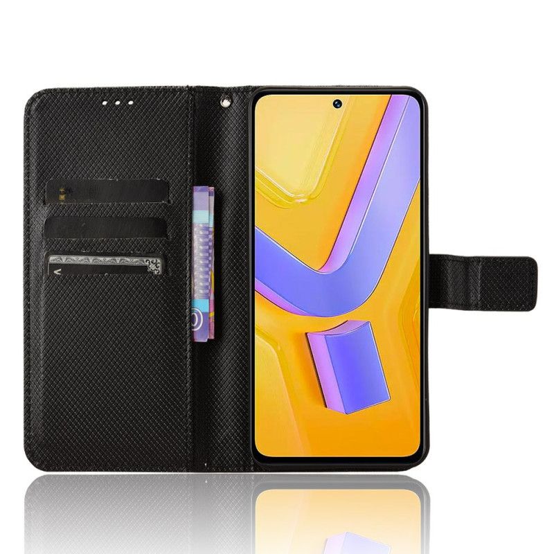 Etui Folio Do Vivo V40 Se 5g Tekstura Diamentów