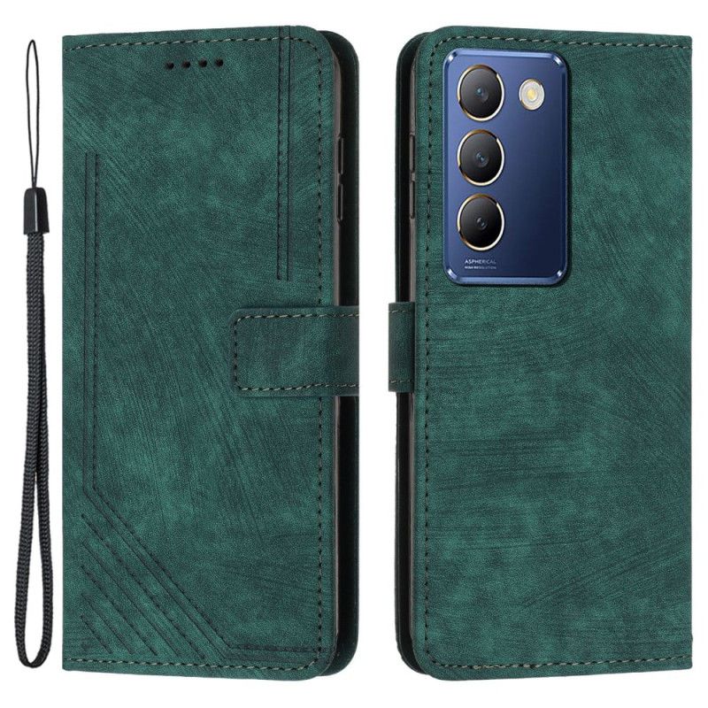 Etui Folio Vivo V40 Se 5g Design Retro Etui Ochronne