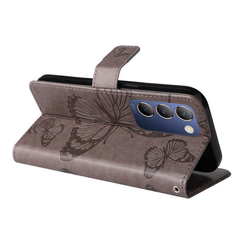 Etui Folio Vivo V40 Se 5g Gigantyczne Motyle Etui Ochronne