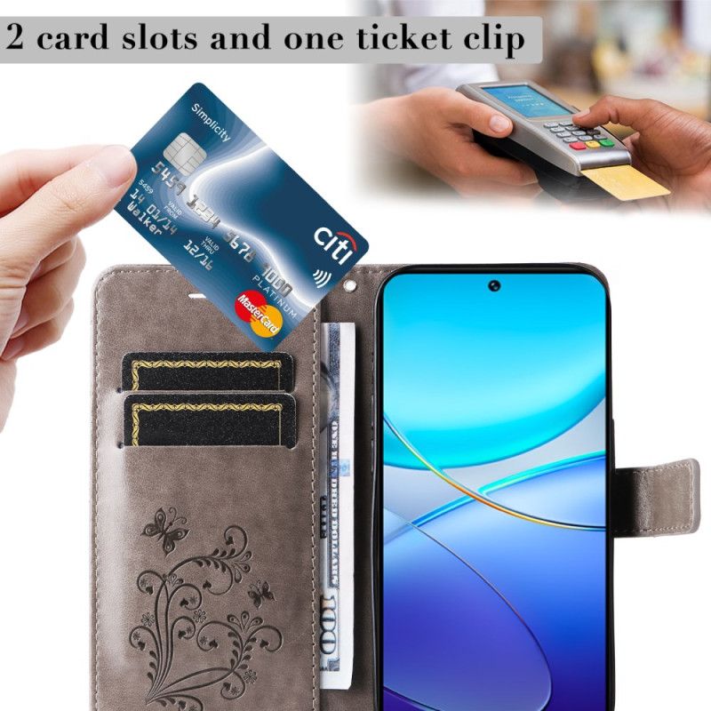 Etui Folio Vivo V40 Se 5g Gigantyczne Motyle Etui Ochronne