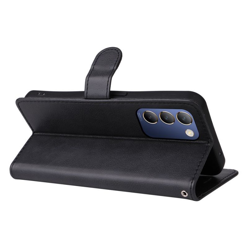 Etui Folio Vivo V40 Se 5g Gładka Sztuczna Skóra Etui Ochronne