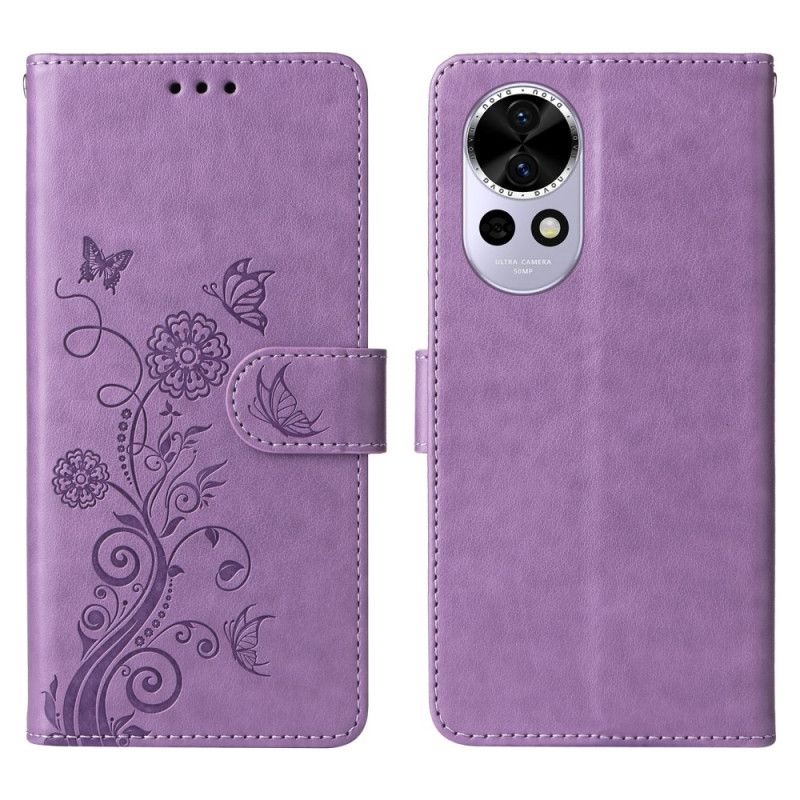 Etui Folio Do Huawei Nova 13 Wzór Kwiatowy