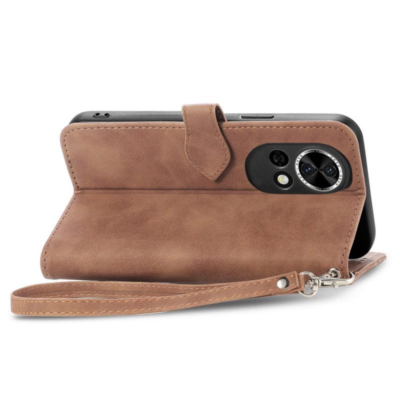 Skórzany Futerał Huawei Nova 13 Etui Na Telefon Koronkowy Nadruk