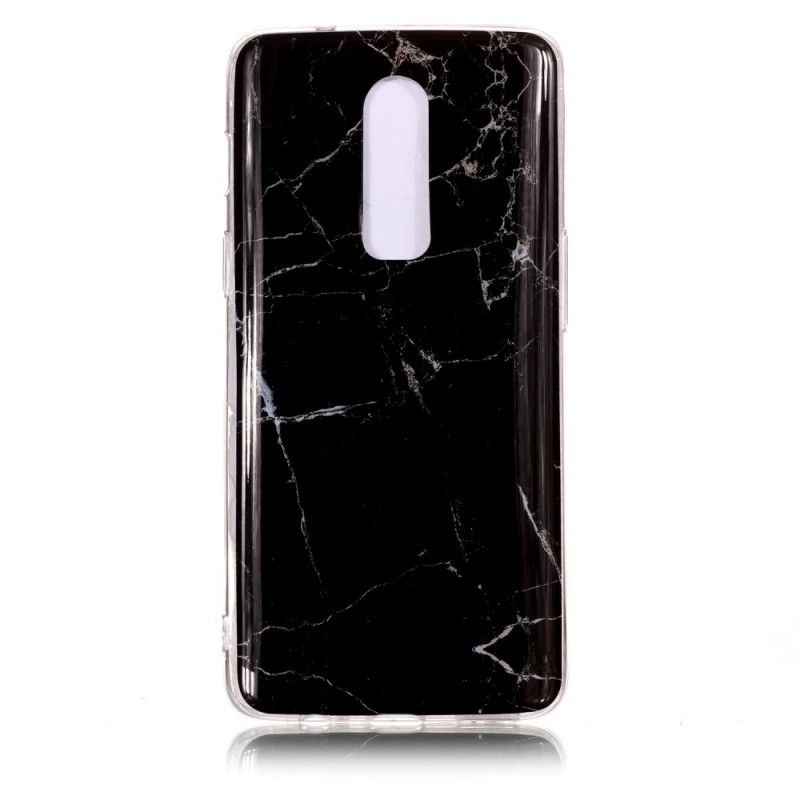 Etui OnePlus 6 Biały Czarny Marmur