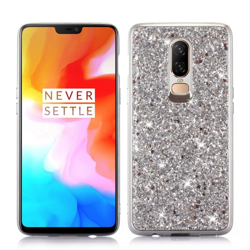 Etui OnePlus 6 Czerwony Czarny Ja Jestem Brokatem Etui Ochronne