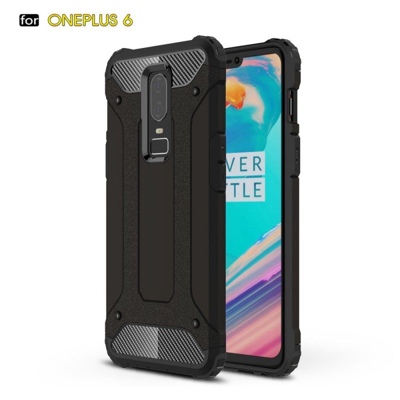 Etui OnePlus 6 Czerwony Czarny Ocalały