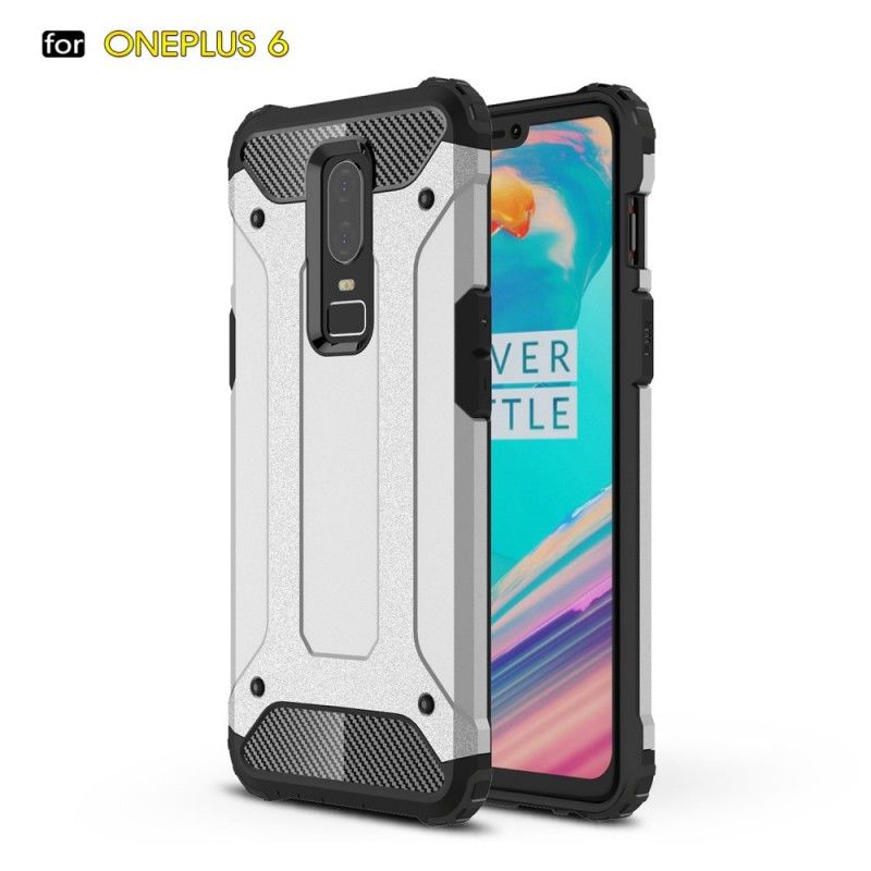 Etui OnePlus 6 Czerwony Czarny Ocalały