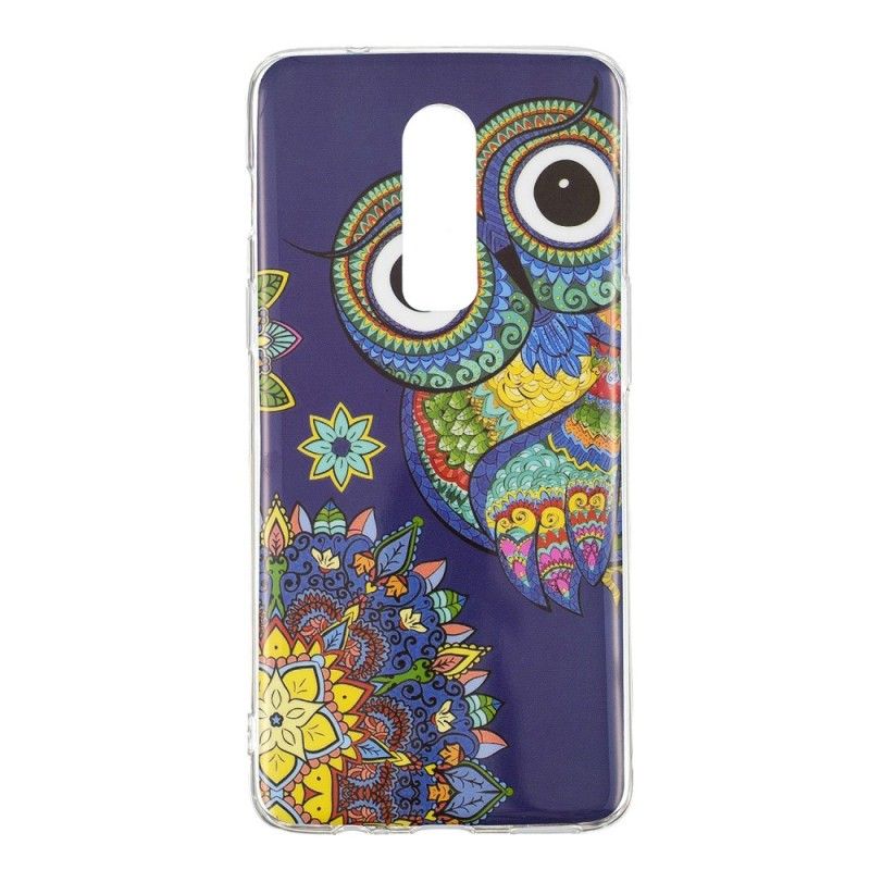 Etui OnePlus 6 Fluorescencyjna Sowa Mandala