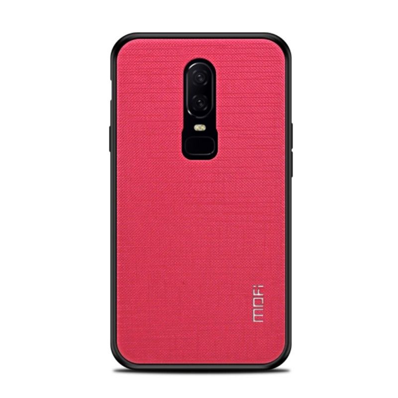 Etui OnePlus 6 Jasnoniebieski Magenta Tkanina Mofi