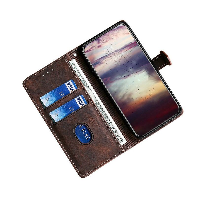 Etui Folio Oneplus Nord Ce 5g 5g Faux Leather Bicolor Stylowy Etui Ochronne