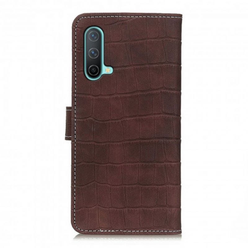 Etui Folio Oneplus Nord Ce 5g Styl Skórki Krokodyla Vintage Etui Ochronne