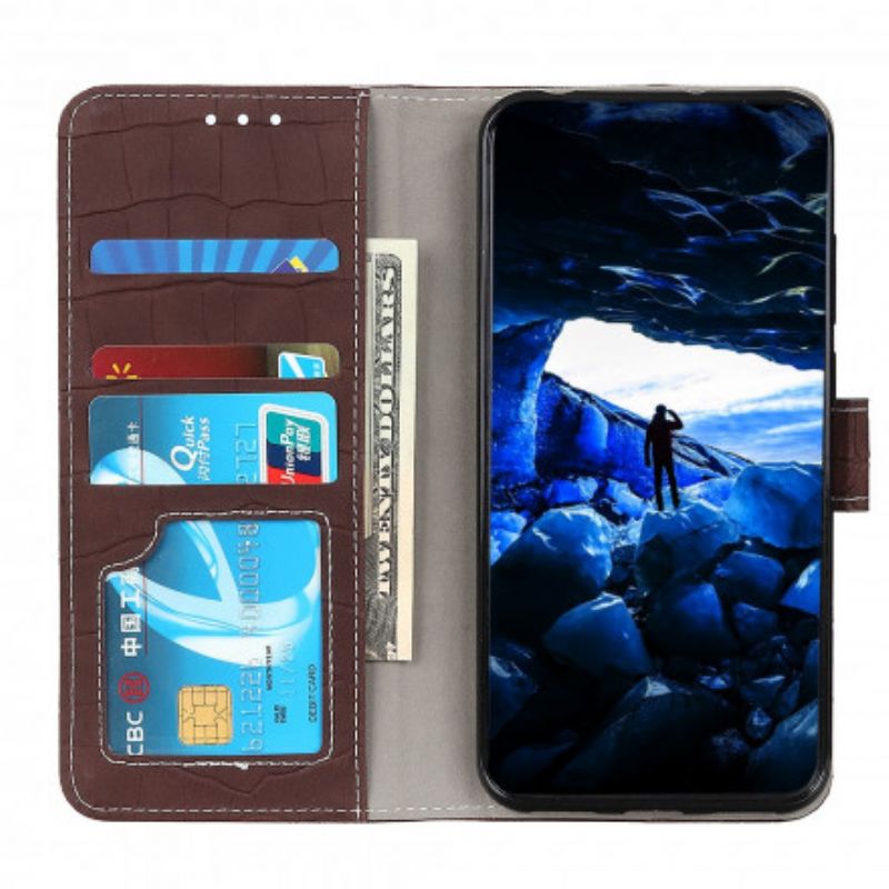 Etui Folio Oneplus Nord Ce 5g Styl Skórki Krokodyla Vintage Etui Ochronne