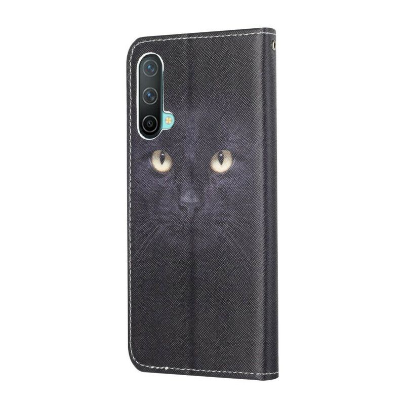 Obudowa Oneplus Nord Ce 5g Etui Na Telefon CZarne Pasiaste Oczy Kota