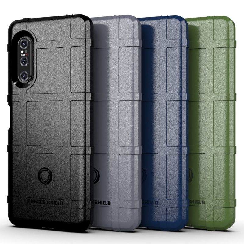 Etui Sony Xperia 5 II Szary Czarny Wytrzymała Tarcza Etui Ochronne