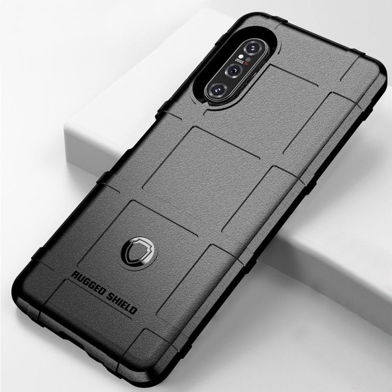 Etui Sony Xperia 5 II Szary Czarny Wytrzymała Tarcza Etui Ochronne