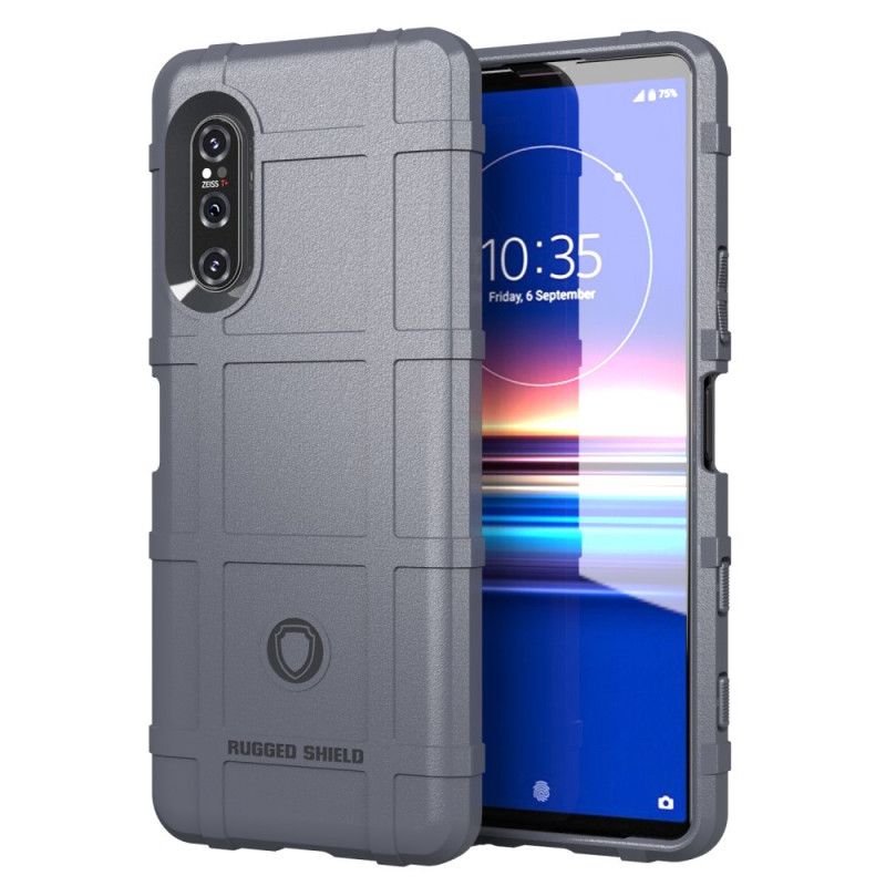 Etui Sony Xperia 5 II Szary Czarny Wytrzymała Tarcza Etui Ochronne