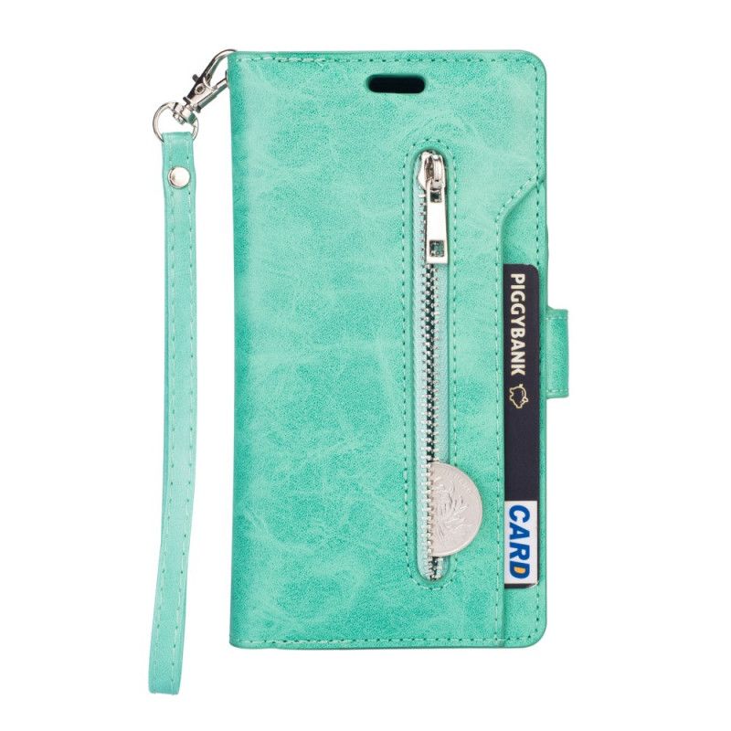 Etui Folio Huawei P Smart Plus 2019 Magenta Czarny Portmonetka Na Monety Z Paskiem