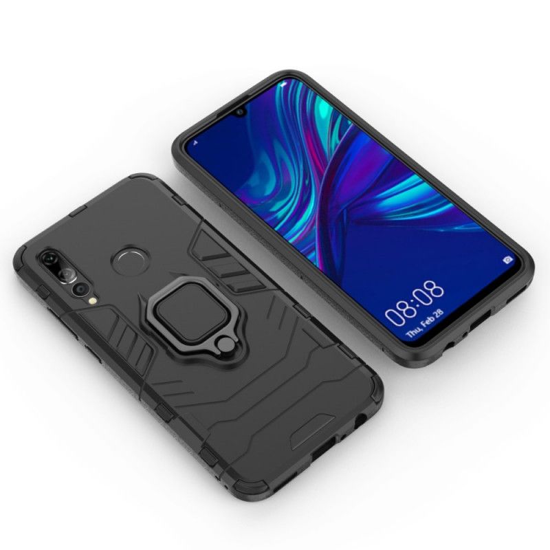 Etui Huawei P Smart Plus 2019 Czarny Pierścień Oporowy