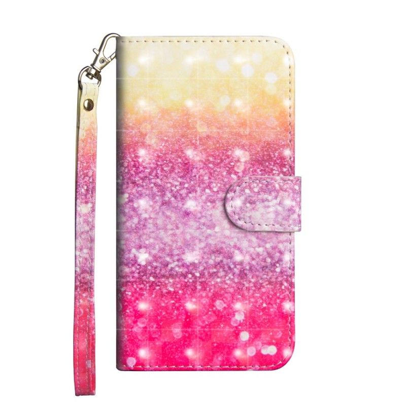 Etui Folio Sony Xperia 1 Brokat Gradientu W Kolorze Magenta Etui Ochronne