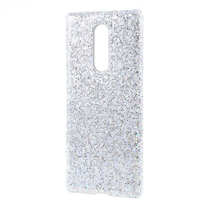 Futerały Sony Xperia 1 Srebrny Etui na Telefon Cekiny