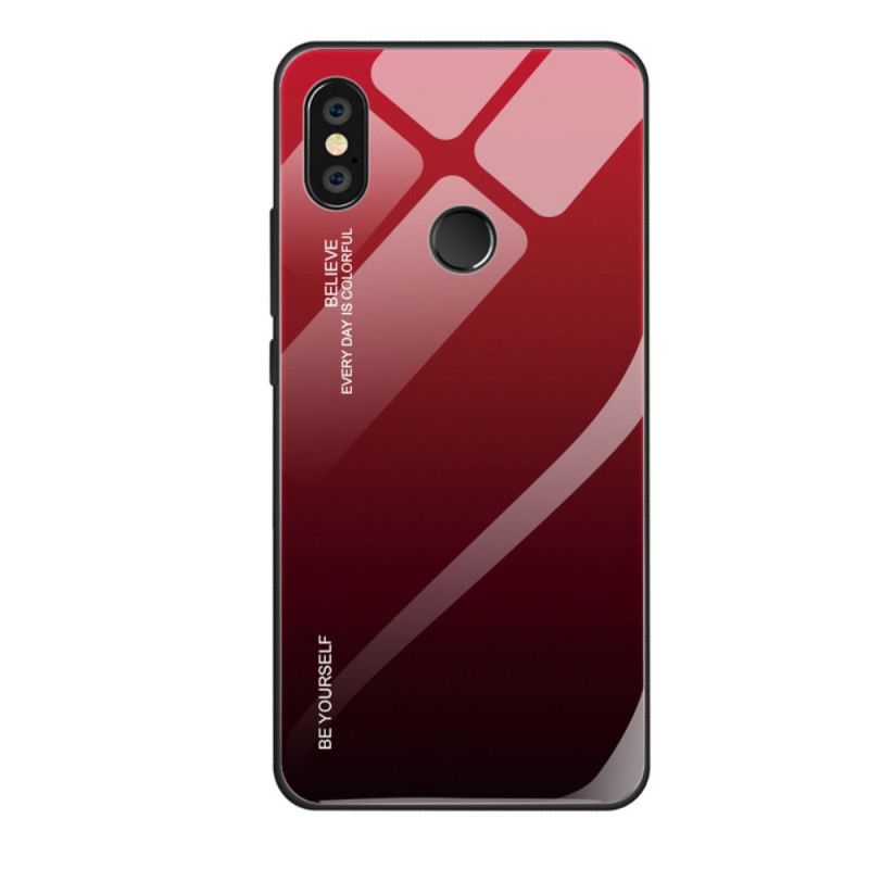 Futerały Xiaomi Redmi Note 5 Magenta Czerwony Bądź Sobą Hartowane Szkło