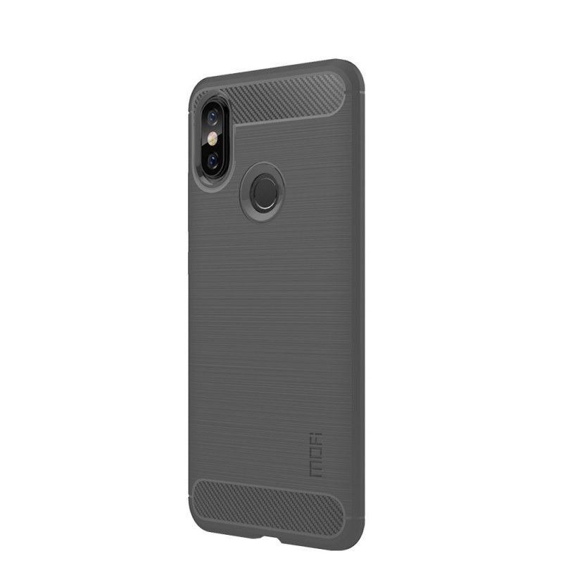 Futerały Xiaomi Redmi Note 5 Szary Czarny Etui na Telefon Szczotkowane Włókno Węglowe