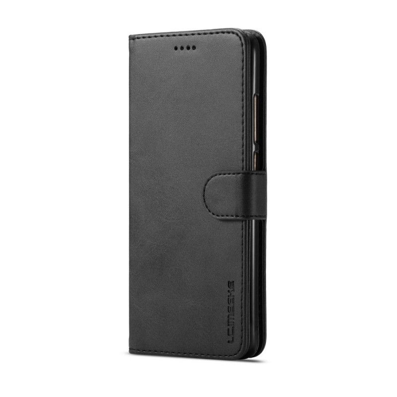 Skórzany Futerał Xiaomi Redmi Note 5 Szary Czarny Etui na Telefon Imitacja Skóry Lcimeeke