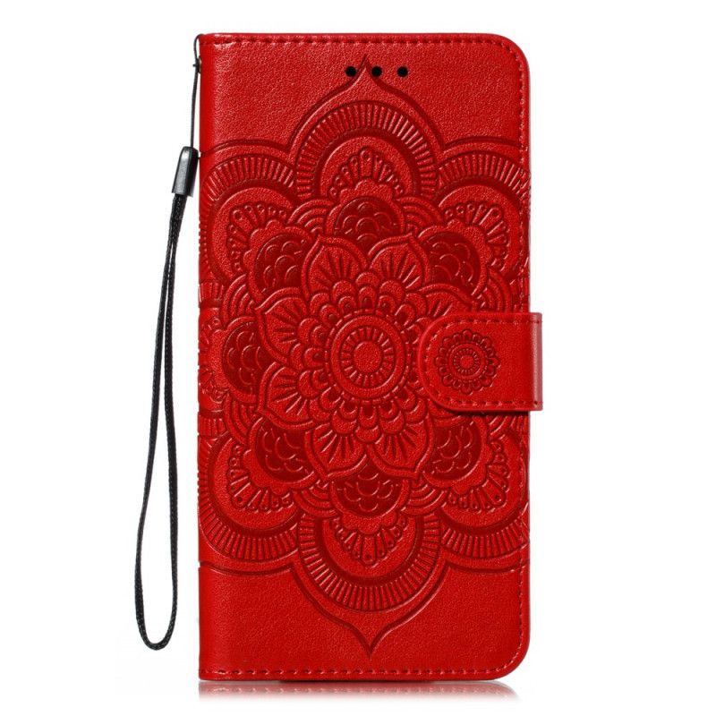 Etui Folio Xiaomi Redmi 8A Czerwony Szary Cała Mandala
