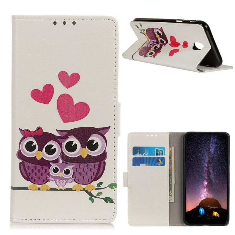 Etui Folio Xiaomi Redmi 8A Rodzina Sów Etui Ochronne