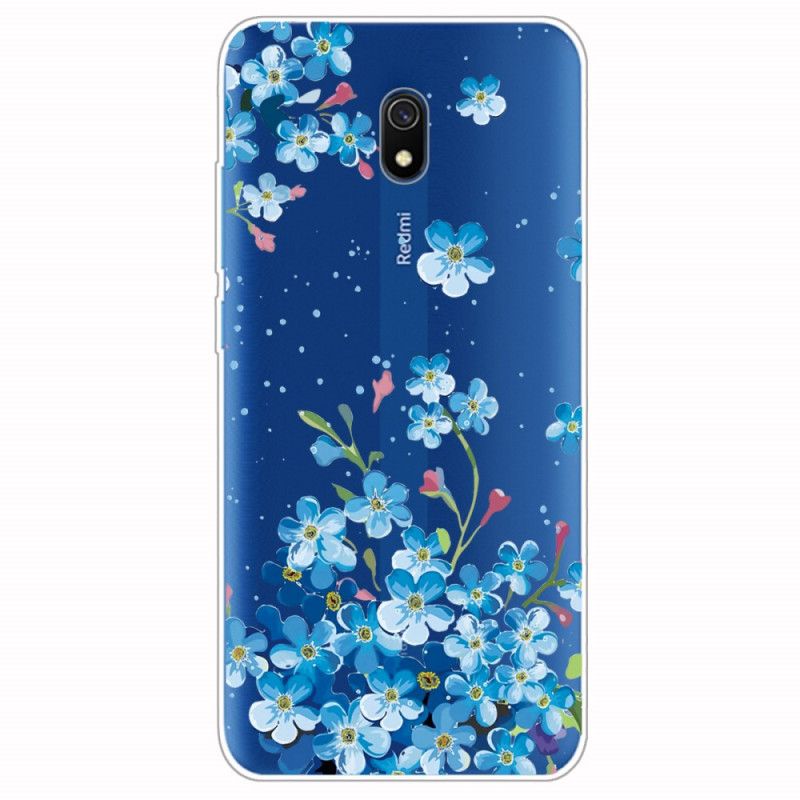 Etui Xiaomi Redmi 8A Bukiet Niebieskich Kwiatów