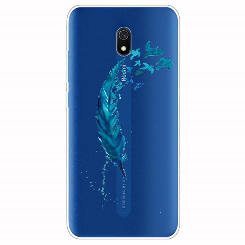 Futerały Xiaomi Redmi 8A Etui na Telefon Piękne Niebieskie Pióro