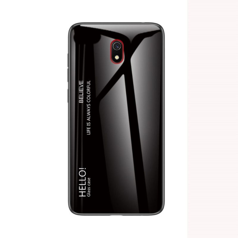 Futerały Xiaomi Redmi 8A Magenta Czarny Etui na Telefon Witam Szkło Hartowane