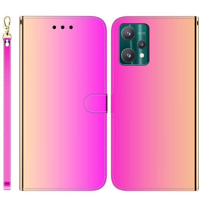 Etui Folio do Realme 9 Pro Plus Osłona Lusterka Ze Sztucznej Skóry