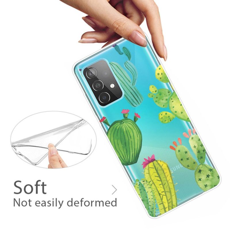 Etui Samsung Galaxy A72 4G / A72 5G Kaktus Akwarelowy Etui Ochronne