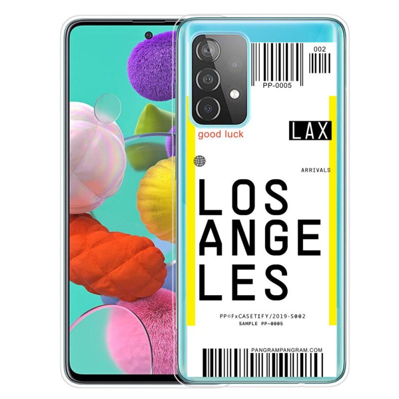 Etui Samsung Galaxy A72 4G / A72 5G Karta Pokładowa Do Los Angeles Etui Ochronne