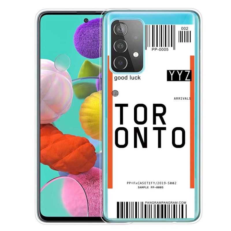 Etui Samsung Galaxy A72 4G / A72 5G Karta Pokładowa Do Toronto Etui Ochronne