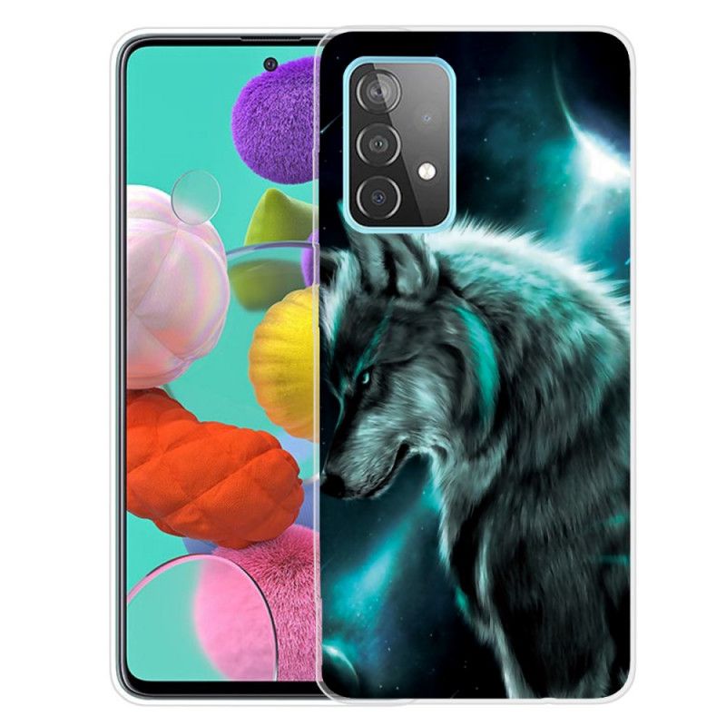 Etui Samsung Galaxy A72 4G / A72 5G Królewski Wilk Etui Ochronne