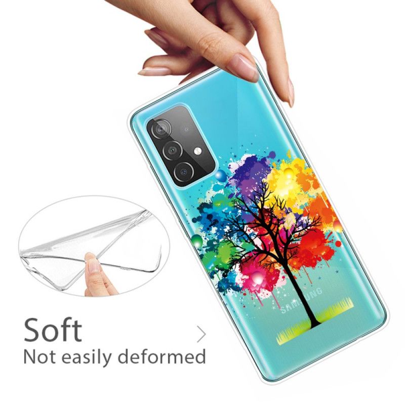 Etui Samsung Galaxy A72 4G / A72 5G Przezroczyste Drzewo Akwarelowe