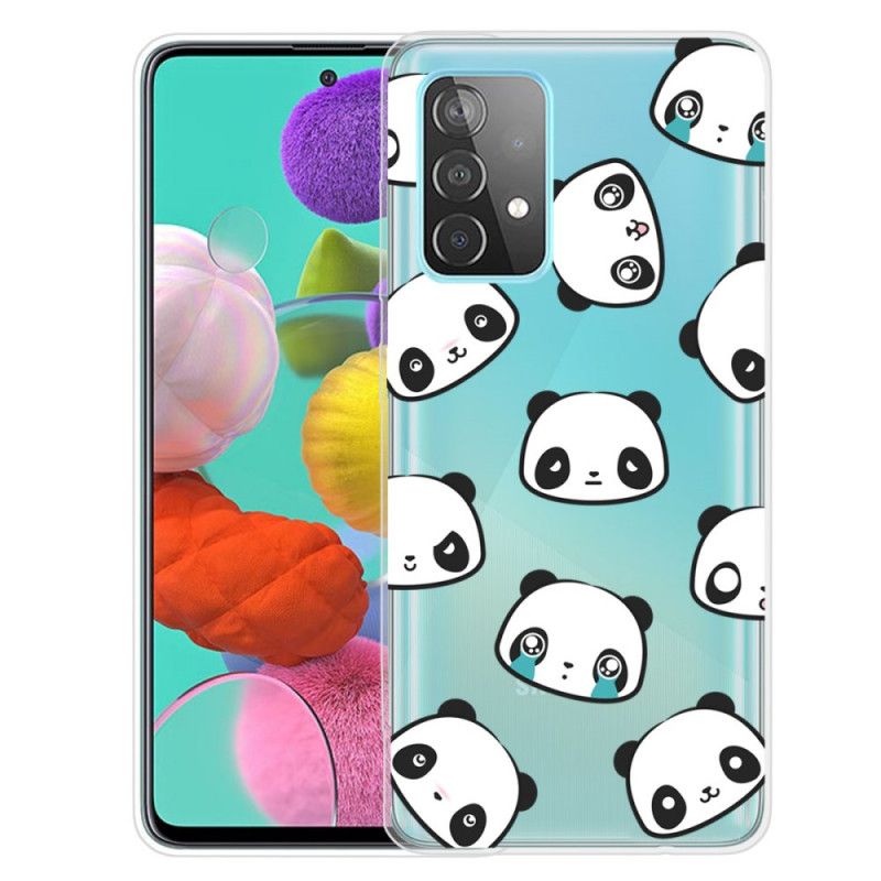 Etui Samsung Galaxy A72 4G / A72 5G Przezroczyste Sentymentalne Pandy Etui Ochronne