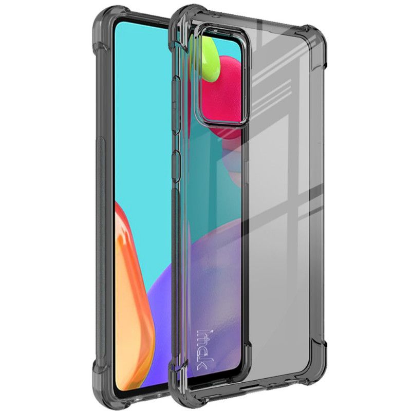 Etui Samsung Galaxy A72 4G / A72 5G Przezroczysty Czarny Imak Z Filmem Ekranowym