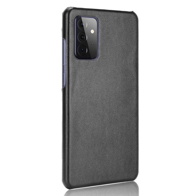 Etui Samsung Galaxy A72 4G / A72 5G Szary Czarny Efekt Skóry Lychee Performance Etui Ochronne