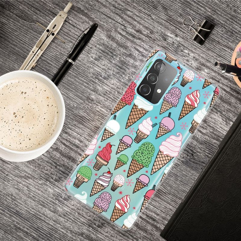 Futerały Samsung Galaxy A72 4G / A72 5G Etui na Telefon Lody Śmietankowe