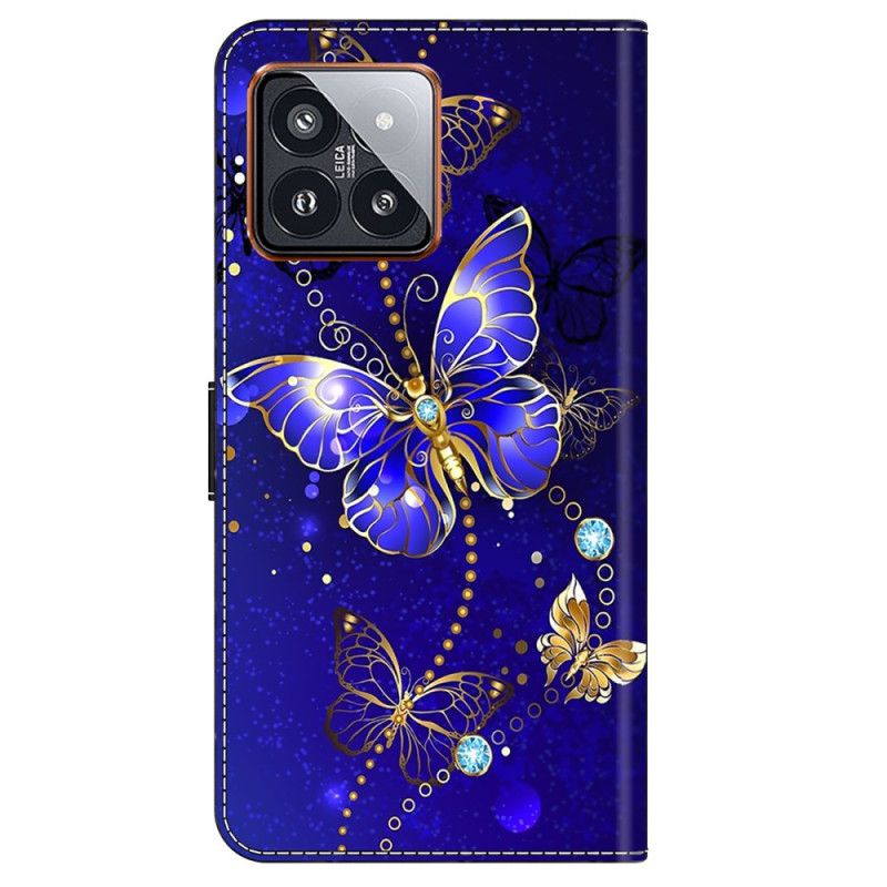 Obudowa Xiaomi 14 Pro Etui Na Telefon Diamentowe Motyle