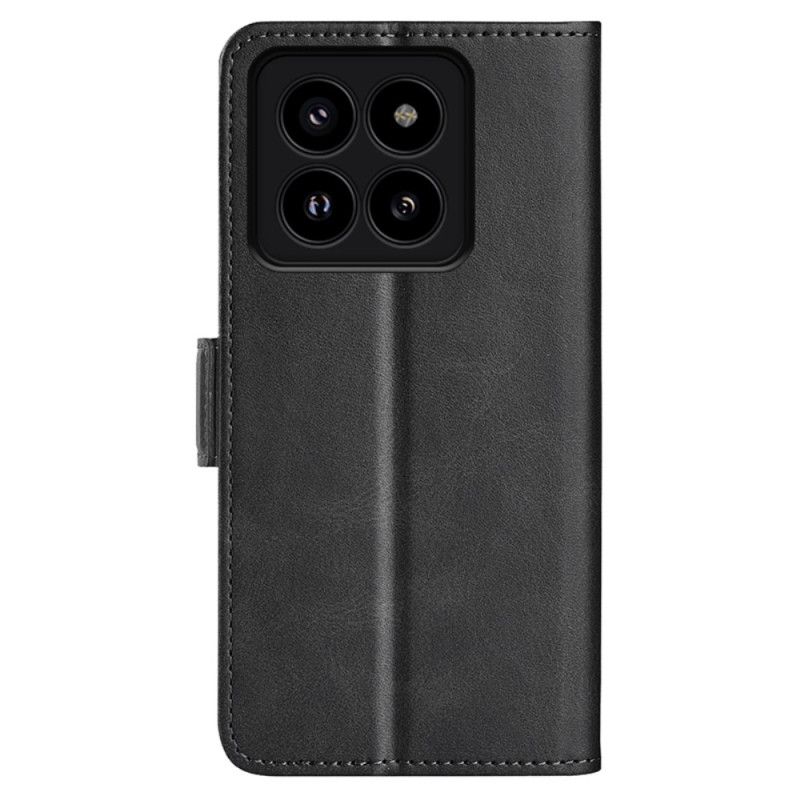 Skórzany Futerał Xiaomi 14 Pro Etui Na Telefon Podwójne Zapięcie Magnetyczne