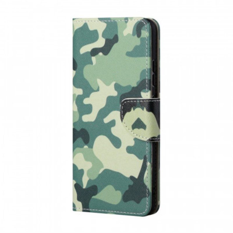 Etui Folio do Samsung Galaxy M53 5G Kamuflaż Wojskowy