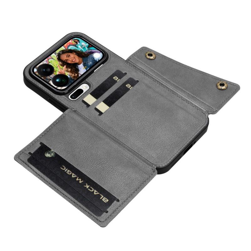 Etui Do Xiaomi 17 Pro Max Etui Na Karty Z Efektem Skóry