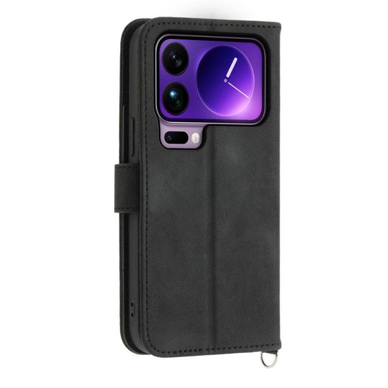 Etui Folio Do Xiaomi 17 Pro Max Koronka Z Paskiem I Paskiem Na Ramię