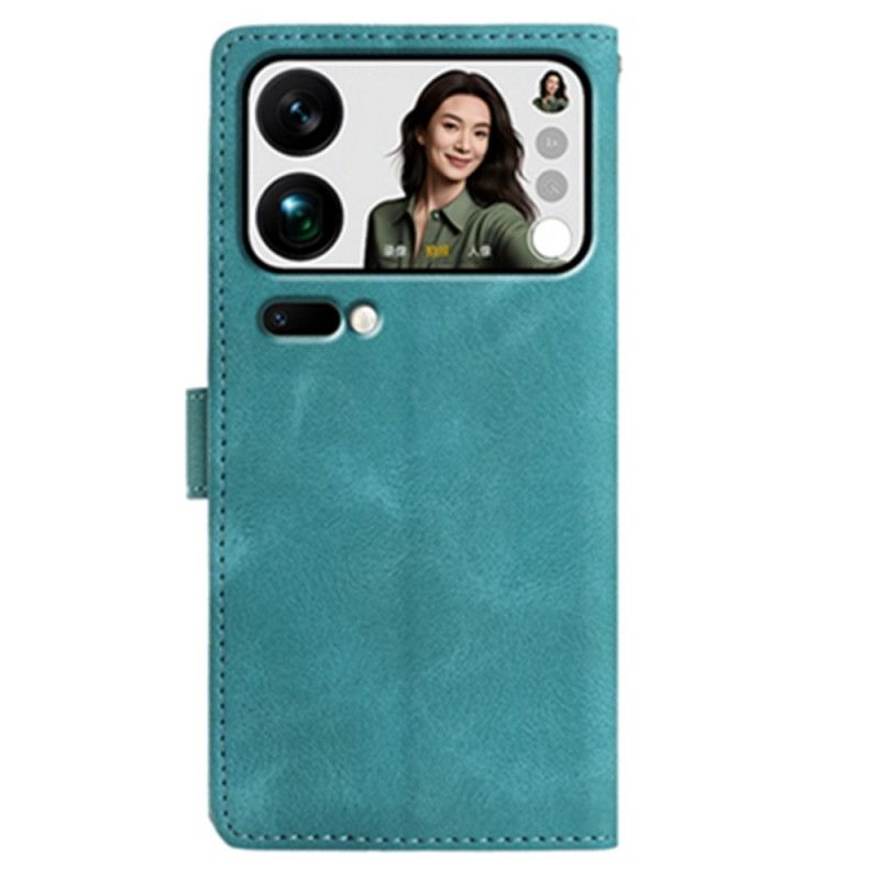 Etui Folio Do Xiaomi 17 Pro Max Motyle Z Efektem Zamszu