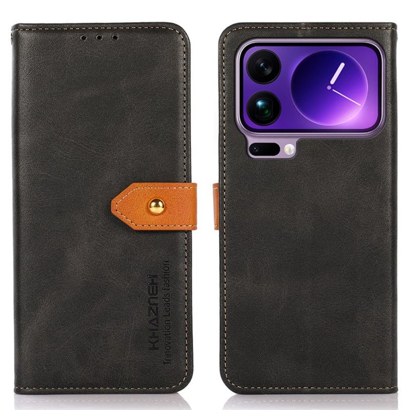 Etui Folio Do Xiaomi 17 Pro Max Złote Zapięcie Khazneh