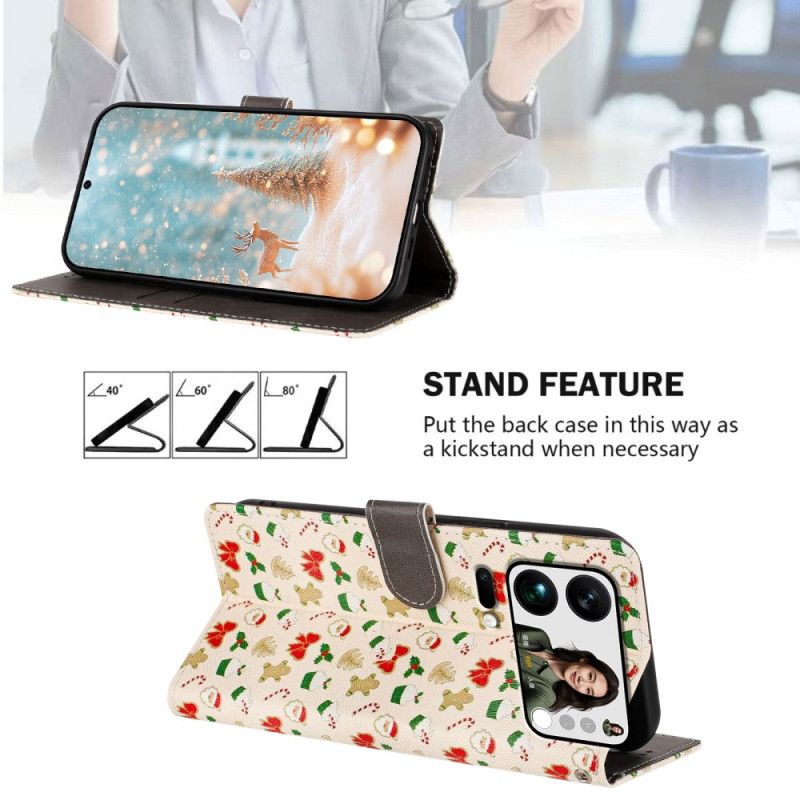 Etui Folio Xiaomi 17 Pro Max Boże Narodzenie Etui Ochronne